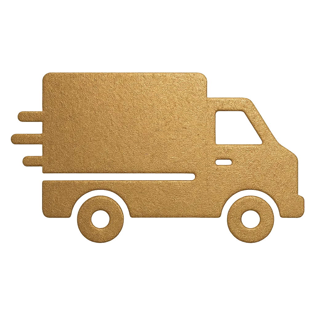 Golden Delivery Truck
